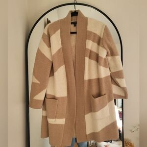 Banana Republic 'Ajri' Wool Blend Coatigan, Tan & Cream